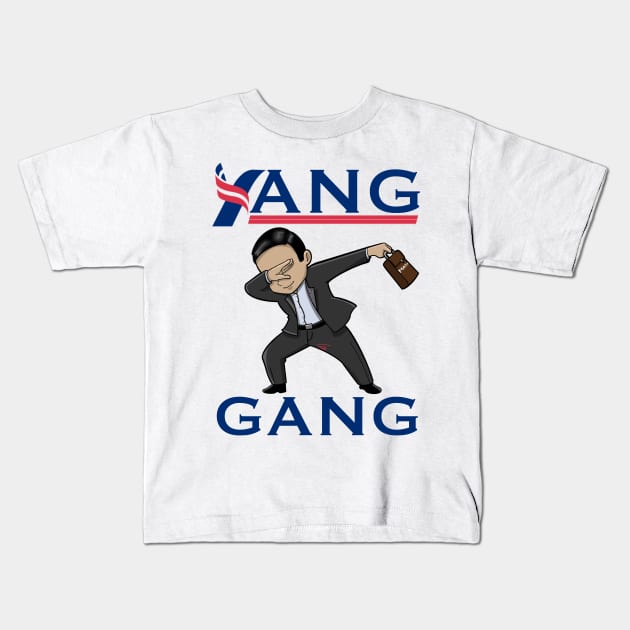 Yang Gang Kids T-Shirt by freezethecomedian